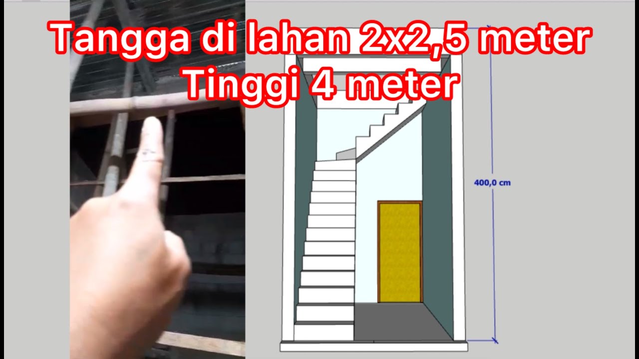 Tangga leter l tinggi 4 meter