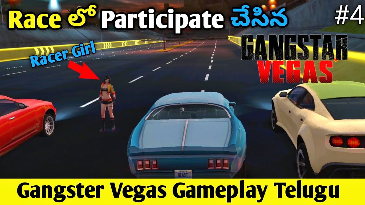 Racing in vegas with Eman | Gangster Vegas Gameplay Telugu #4