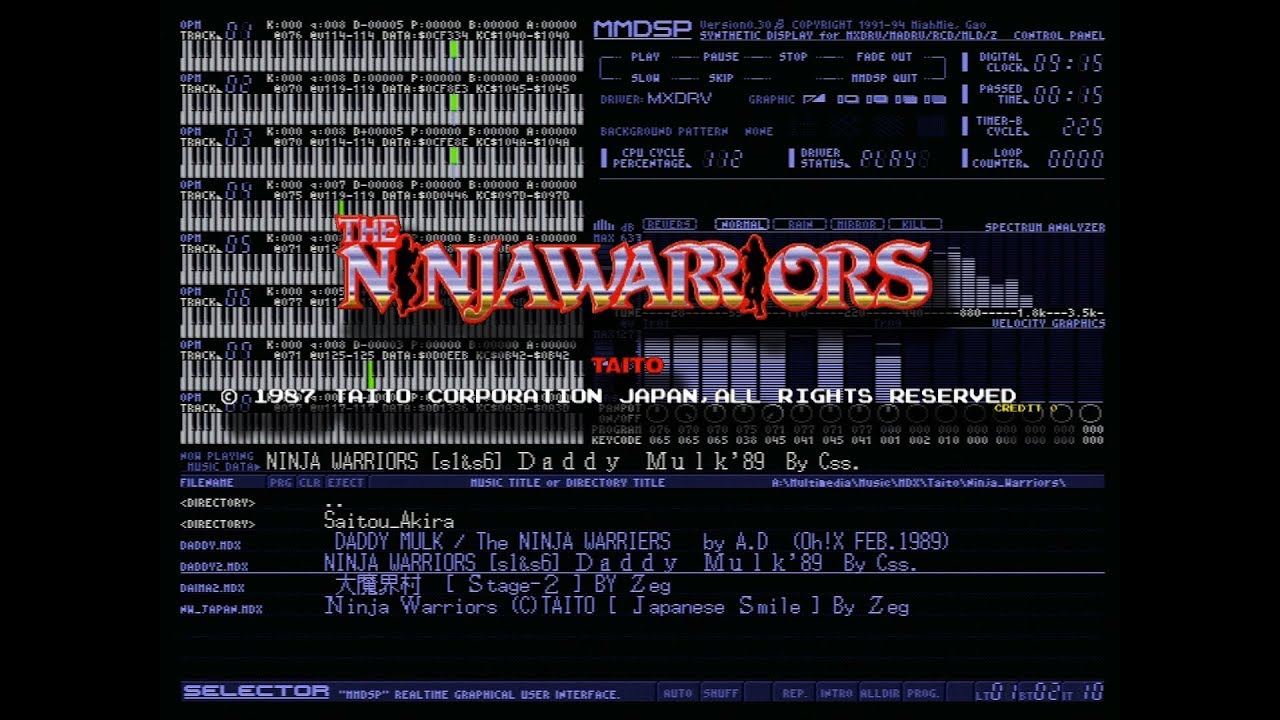 [X68000] MMDSP - Ninja Warriors - Daddy Mulk (Real H/W) / ニンジャウォーリアーズ