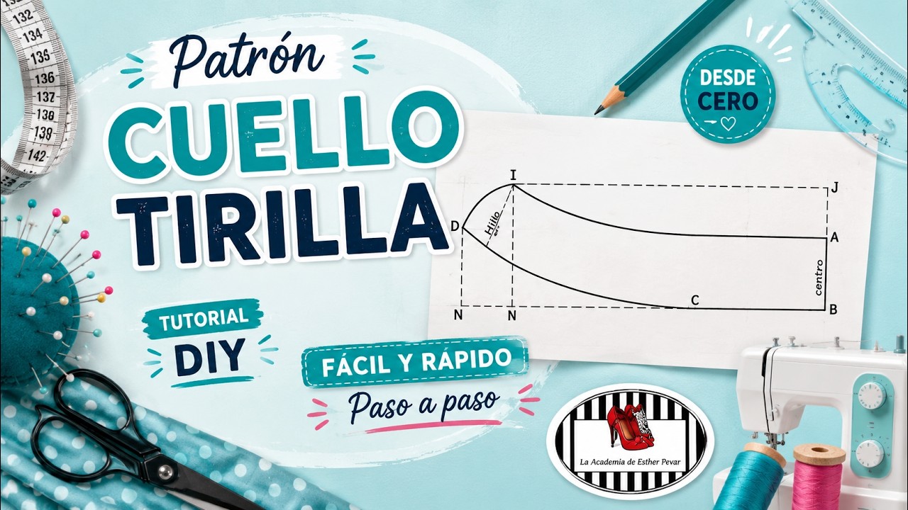 DIY. Cómo trazar el patrón del CUELLO TIRILLA