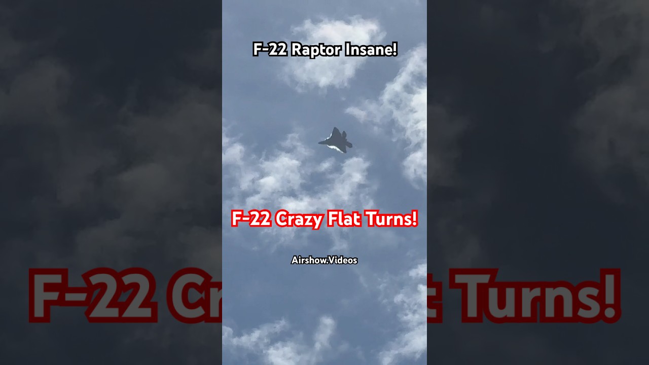 F-22 RAPTOR CRAZY FLAT TURNS! 😍 #f22raptor #f22 #airshow #shortsviral #cool #fy #fyp #fypシ #fun