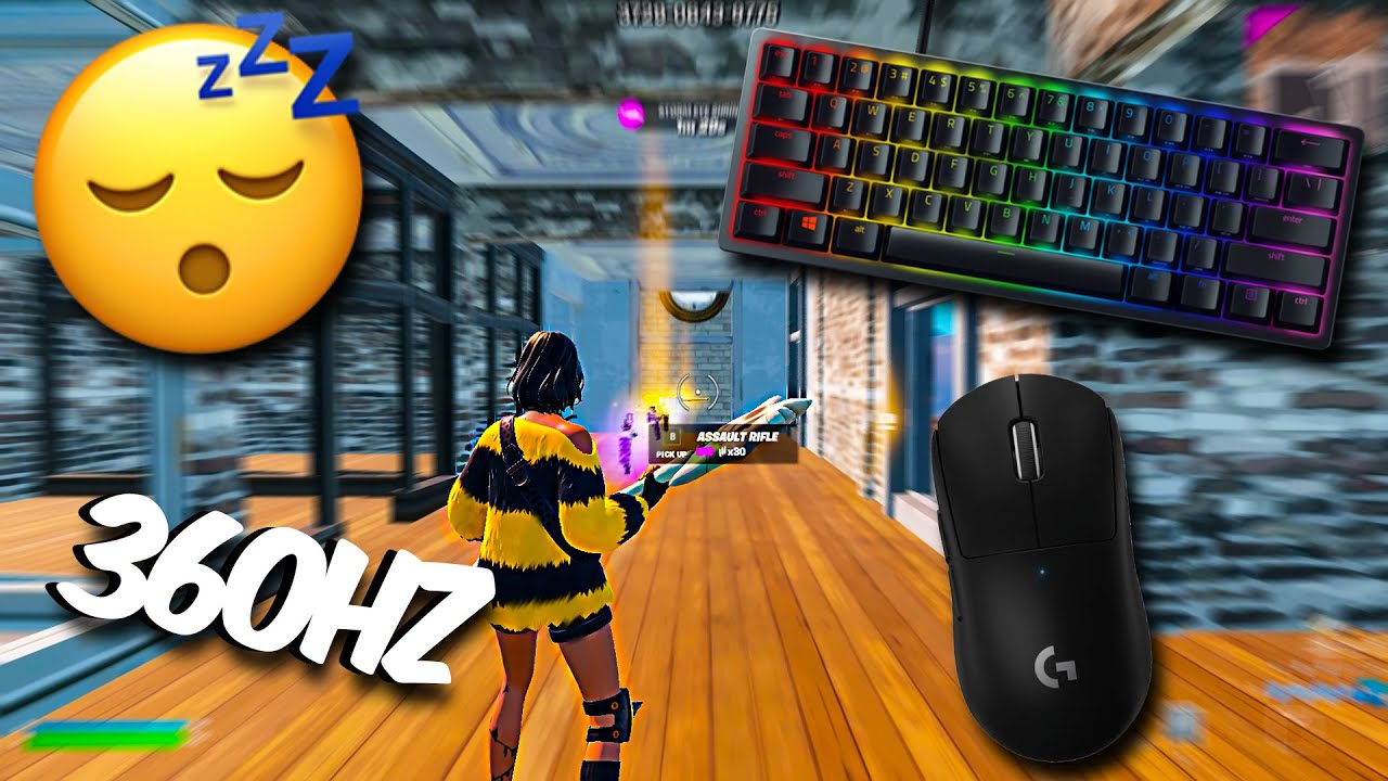 Razer Huntsman Mini ASMR 😴 Tilted Zone Wars Gameplay 🏆 Satisfying Keyboard Fortnite 240 FPS 4K