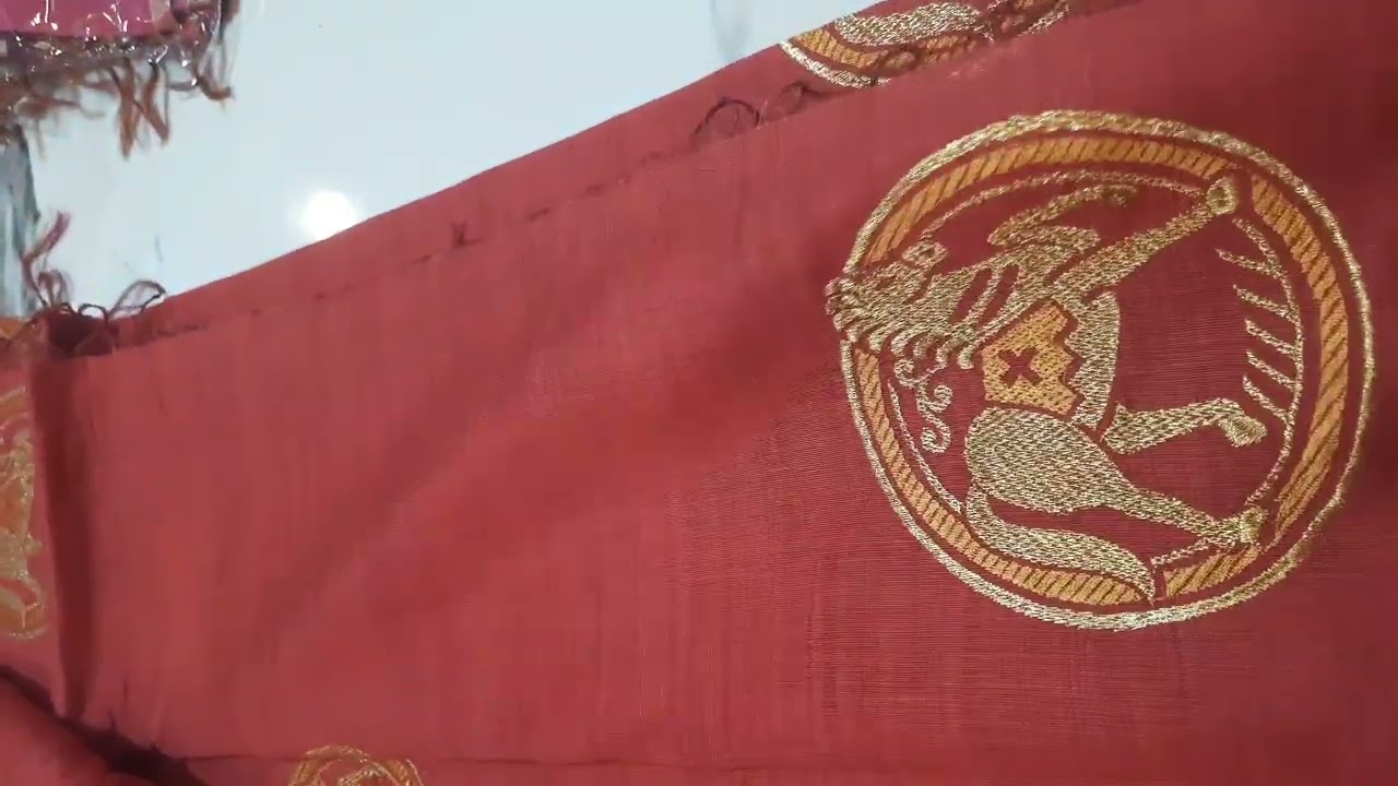 Chanderi matka silk// embroidery pattern 