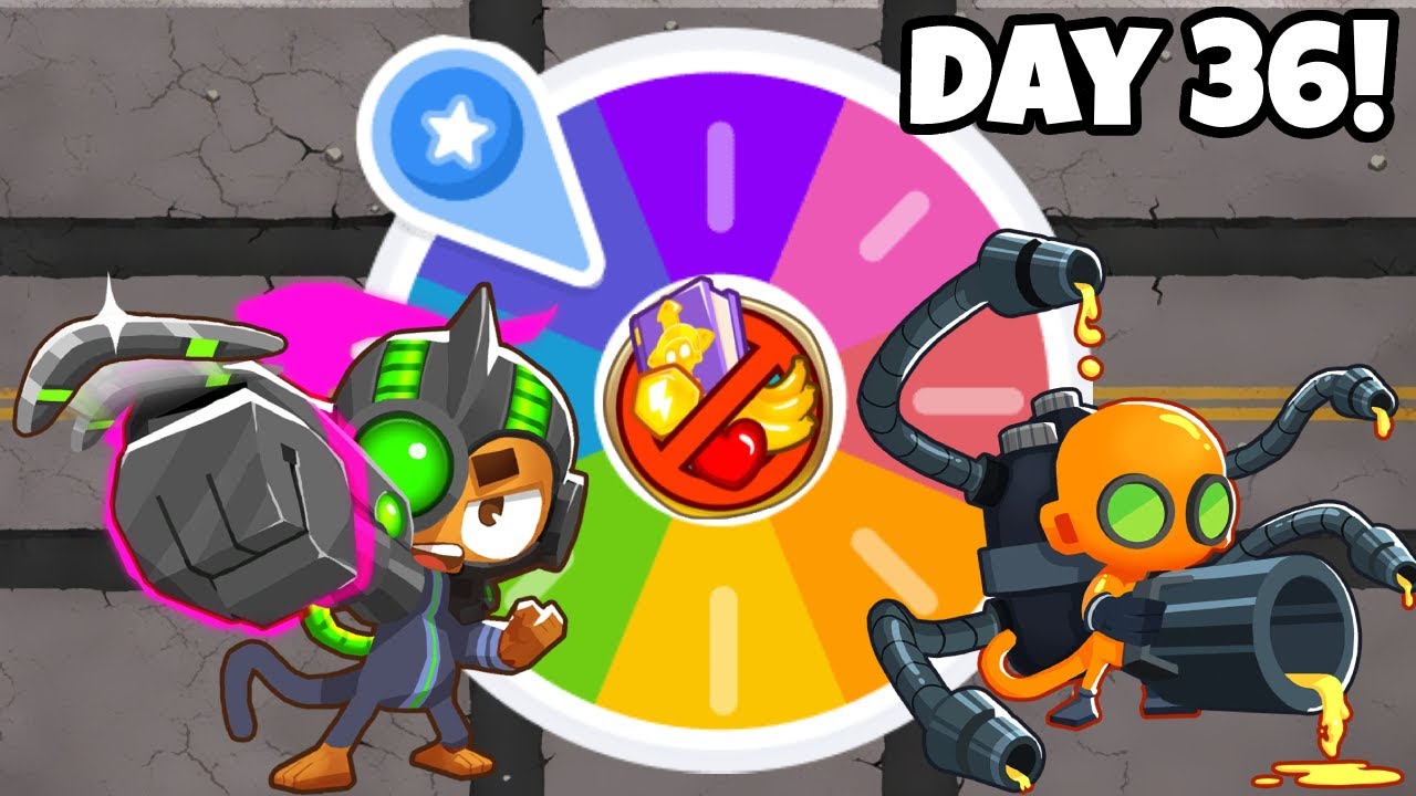#Ouch Chimps with Perma Charge and Glue Storm! - Wheel of Fortune Fay 36 - Bloons TD 6