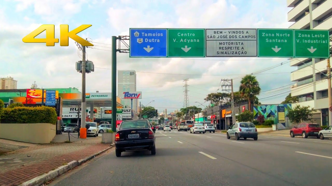 Dirigindo em São José dos Campos - SP 4K