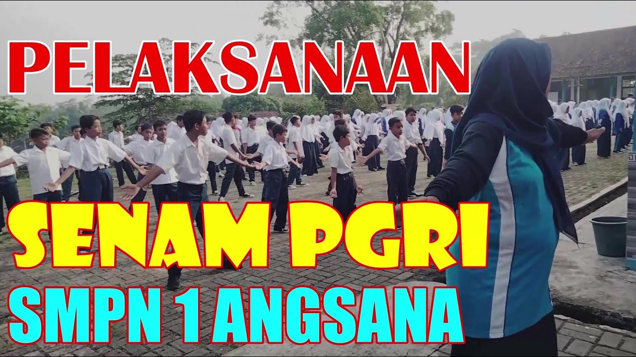 Kompaknya Senam PGRI Kegiatan Selasa Sehat Siswa SMP Negeri 1 Angsana