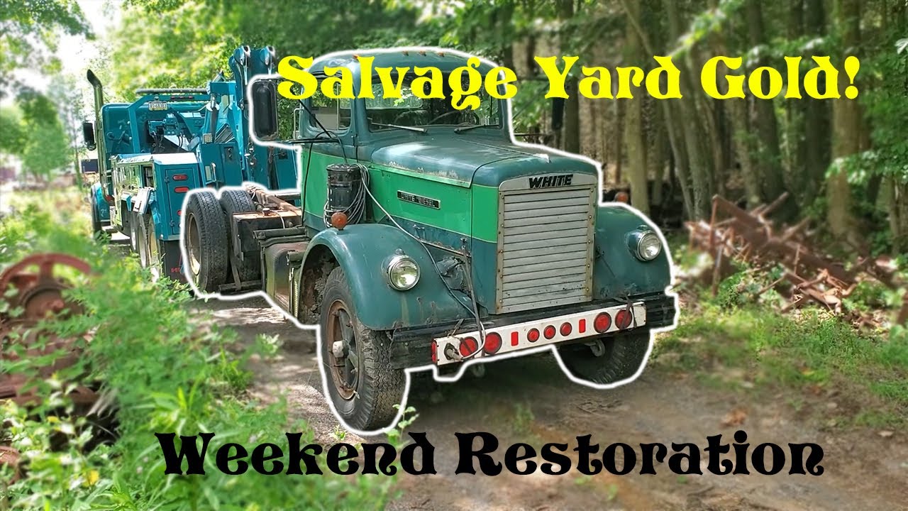 1964 White Diesel Truck 4400 TD - Salvage Yard Find! - Weekend Restoration