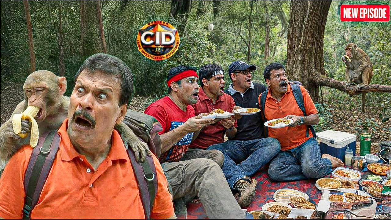 CID टीम के पिकनिक पर जंगल में आ गए बंदर फ्रेडी के ऊपर चढ़े बंदर || CID | Latest Episode ||