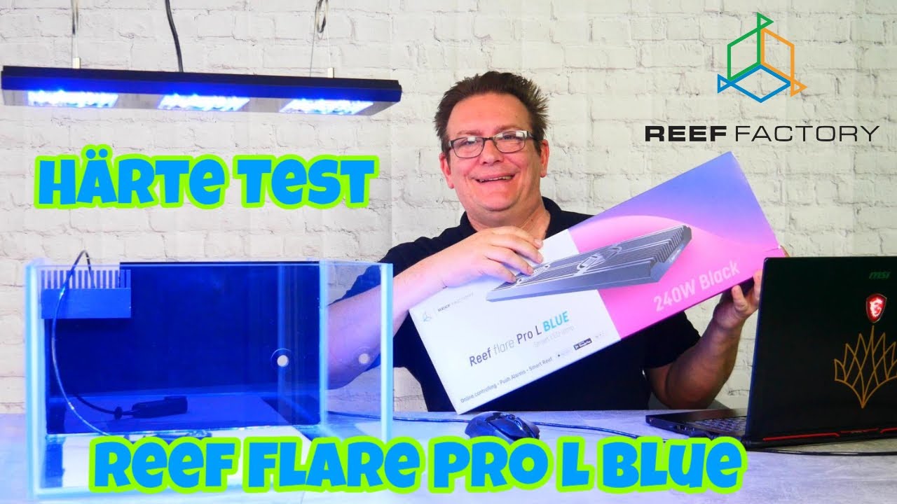 💦 Reef Factory Reef Flare PRO L BLUE💦 Wir testen das PAR/PUR Monster Top gute Werte 💦 Härtetest 💦
