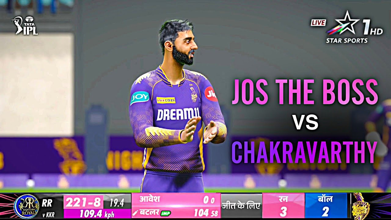 Last over thriller || RR VS KKR || CRICKET 24 || REAL CRICKET 24 || IPL 2024