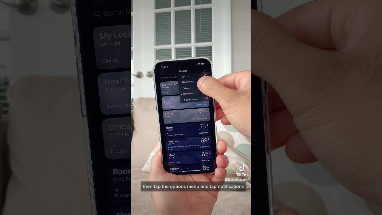 Получайте оповещения о погоде в #iOS15 🚨🌧 #tailormadetech #apple #ios15update #ios15features #wea...
