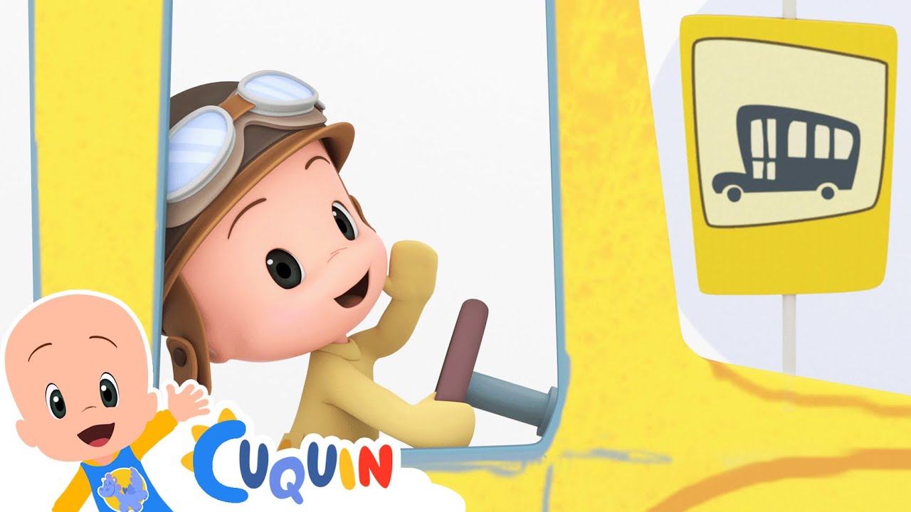 Las ruedas del bus 🚌 Canci&oacute;n infantil y m&uacute;sica para beb&eacute;s con Cleo y Cuqu&iacute;n