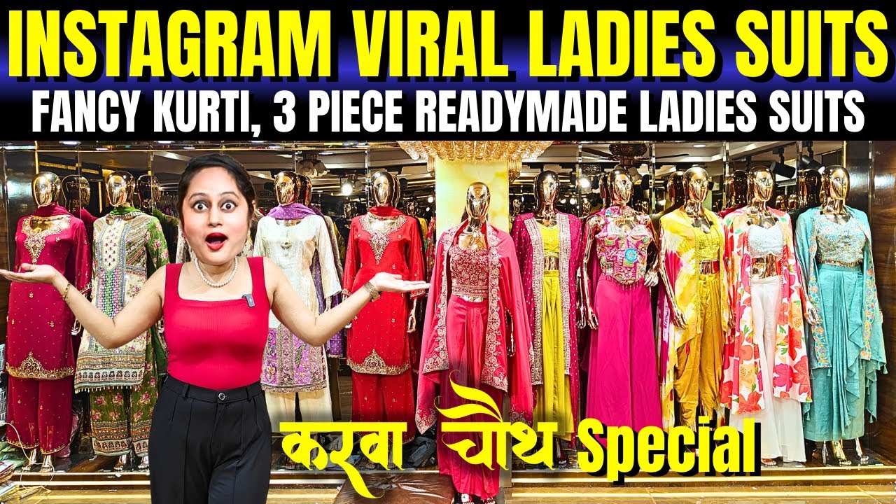 Readymade Ladies Suits Market in Delhi 3 Piece Fancy Kurti Wholesale Market Gandhi Nagar #kurti 