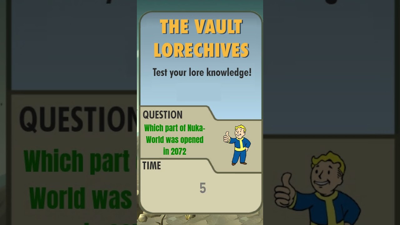 Lorechive Daily Question #fallout #shorts