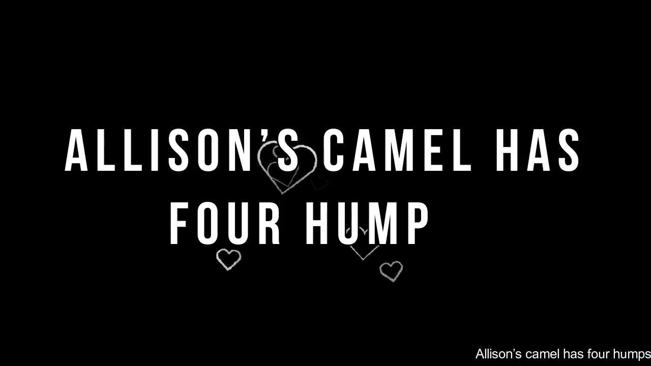 Allison's Camel | nursery rhyme with fun and easy learning lyric