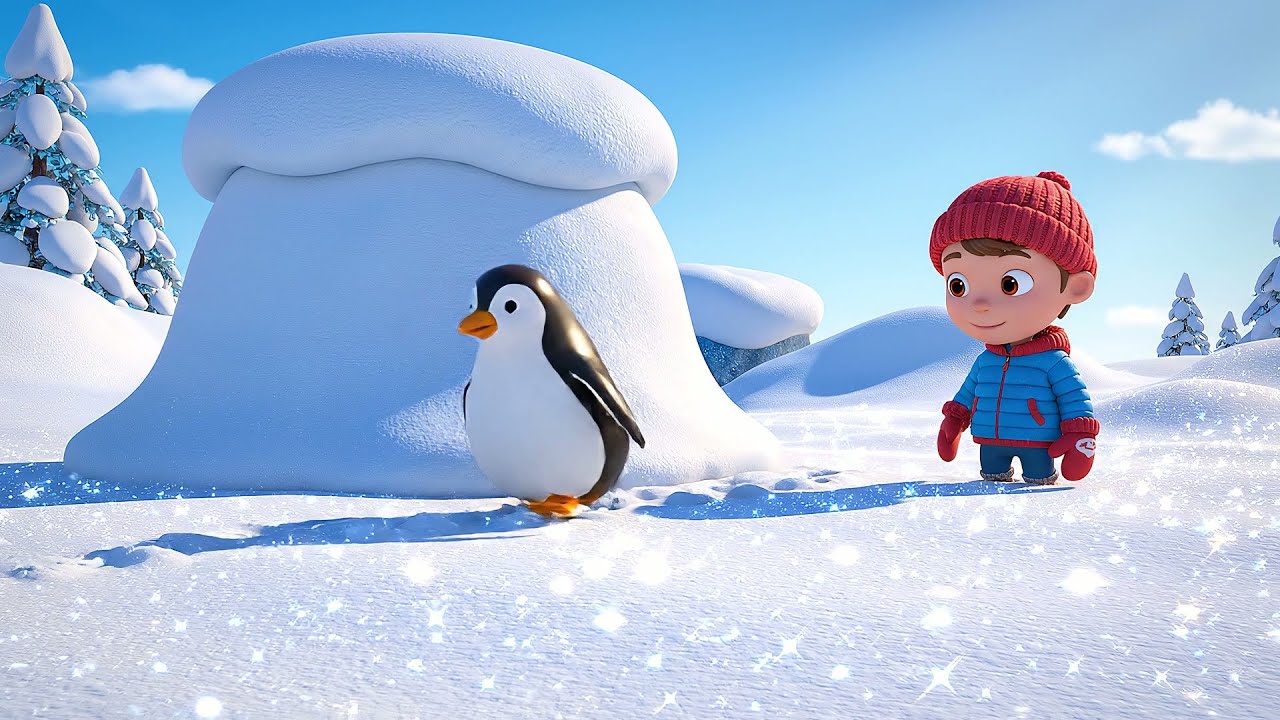 Three Little Penguins Waddle Waddle Waddle | Nursery Rhymes for Kids & Baby Songs