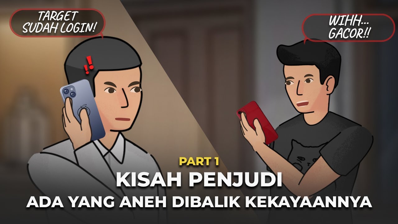 KISAH PENJUDI PART 1 - TEMANKU MENDADAK KAYA RAYA!, ADA YANG ANEH | ANIMASI DRAMA