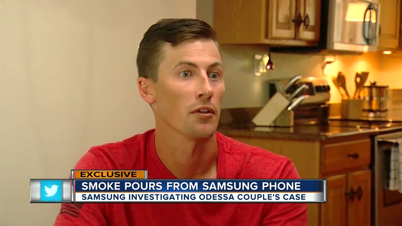 Samsung Galaxy 9 phone catches fire burning Odessa man