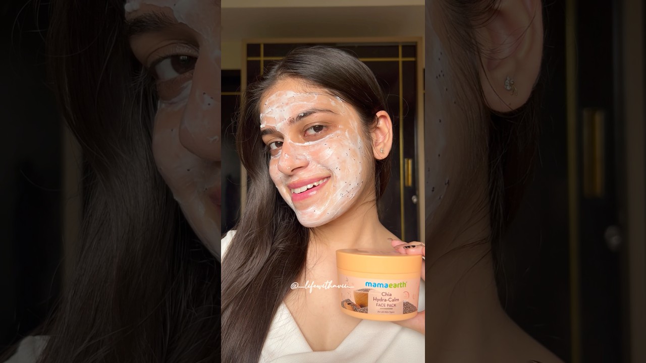 Mamaearth Chia Hydra-calm face pack💚#facepack #chiaseeds #chiaseedsbenefits #mamaearth #glowingskin