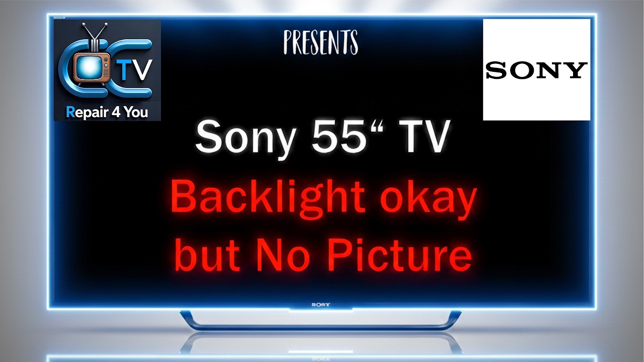 Sony KD-55X8005C Reparatur | Backlight on - No Picture Fix Guide