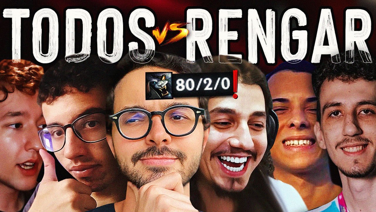 5 HIGH ELO vs 1 RENGAR DE HACK!