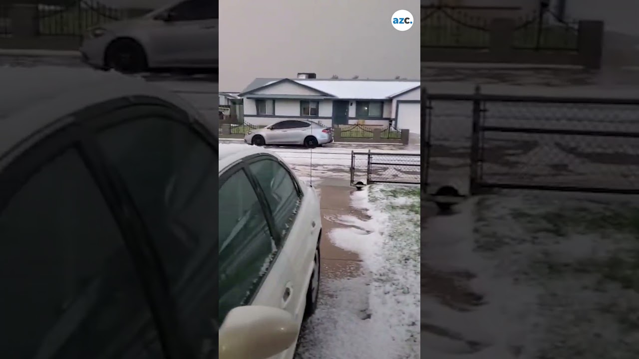 Rain, hail blanket Phoenix during torrential rainfall