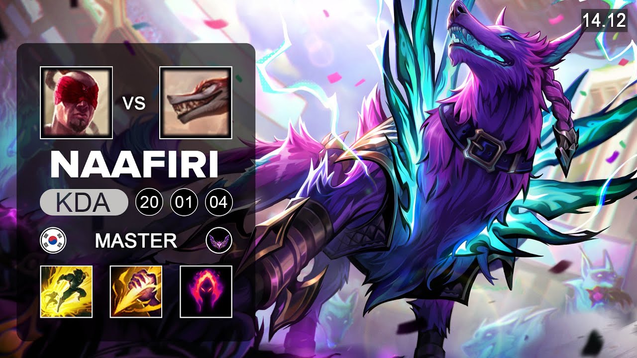 Naafiri vs Lee Sin Jungle - KR Master - Patch 14.12 Season 14
