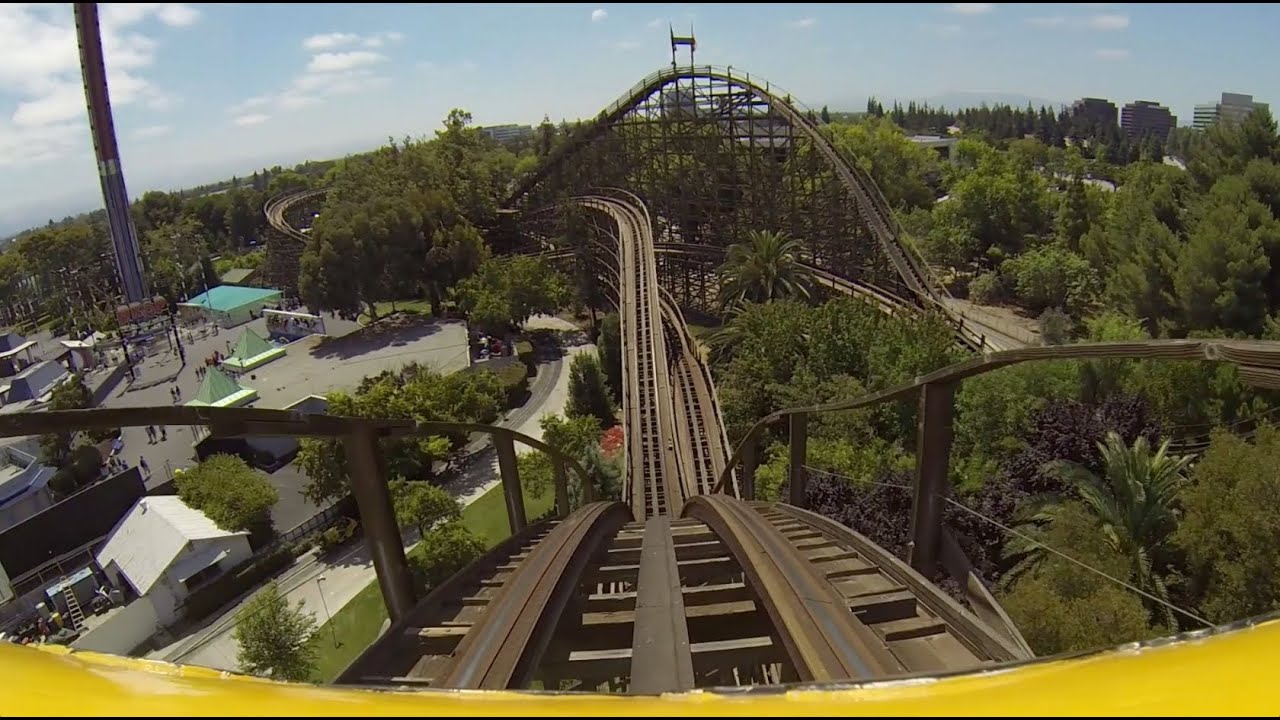 Grizzly Roller Coaster Worst Wooden Coaster in the World? Front Seat POV