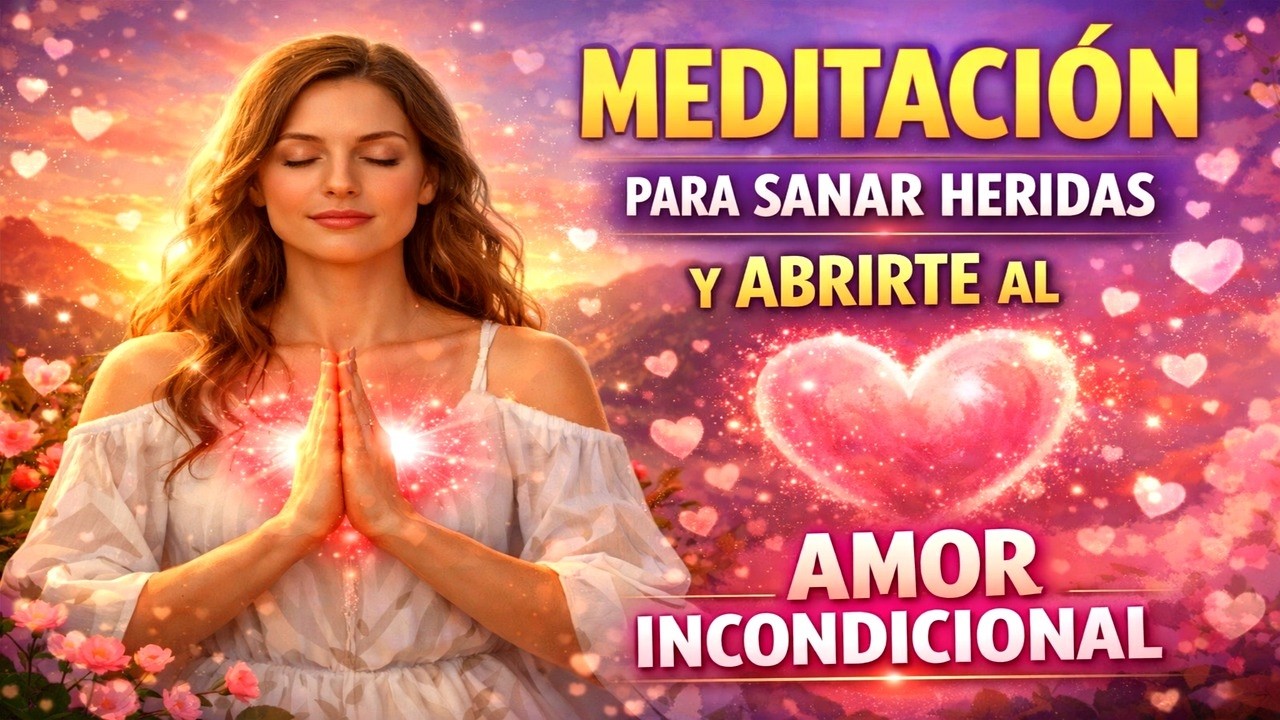 Meditacion enfocada a SANAR HERIDAS y abrirte al AMOR INCONDICIONAL. ¡Puedes cambiar tu vida ahora!