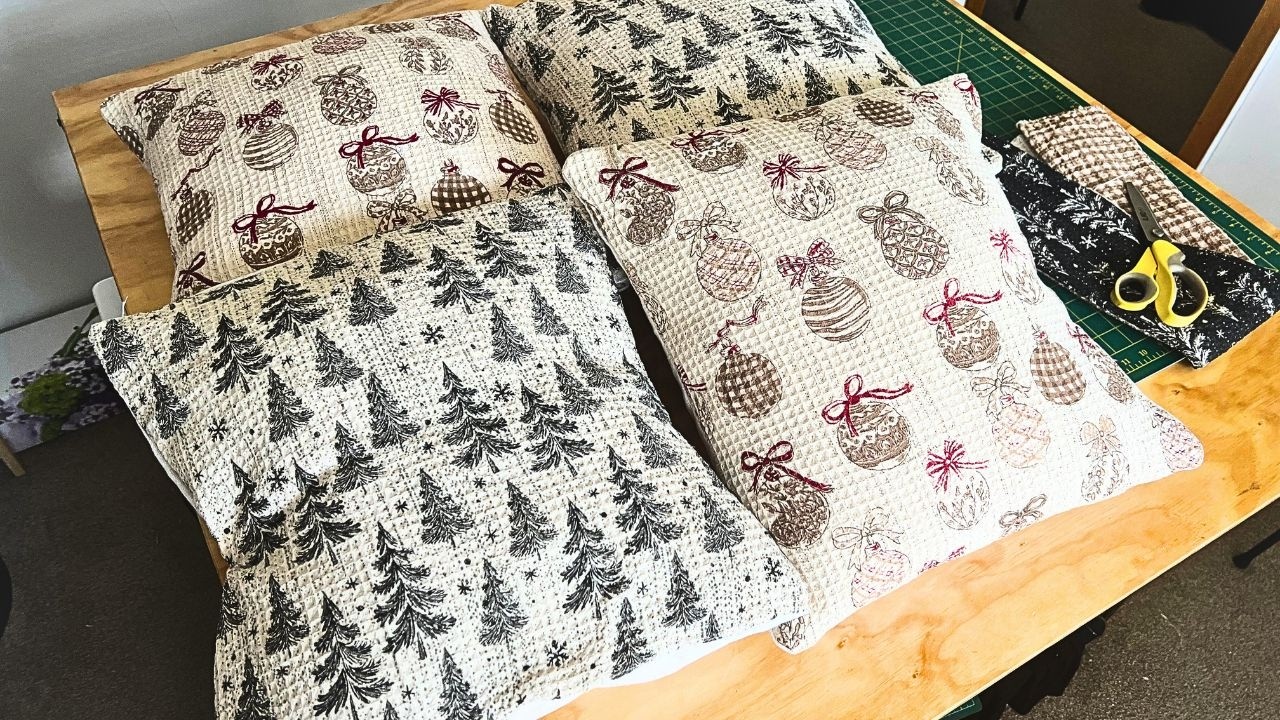 ПРОСТЫЕ рождественские декоративные подушки, которые можно сделать дома? #christmasdecor