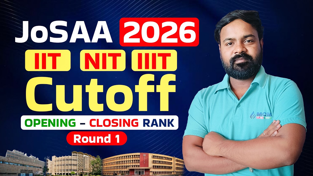 JoSAA 2026 Round 1 Cutoff Released 🔥 | josaa 2026 counselling round 1 cutoffs | josaa 2026 cutoff