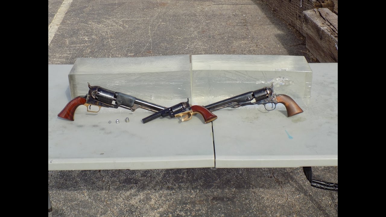 Cap and Ball Revolvers vs Ballistic Gel