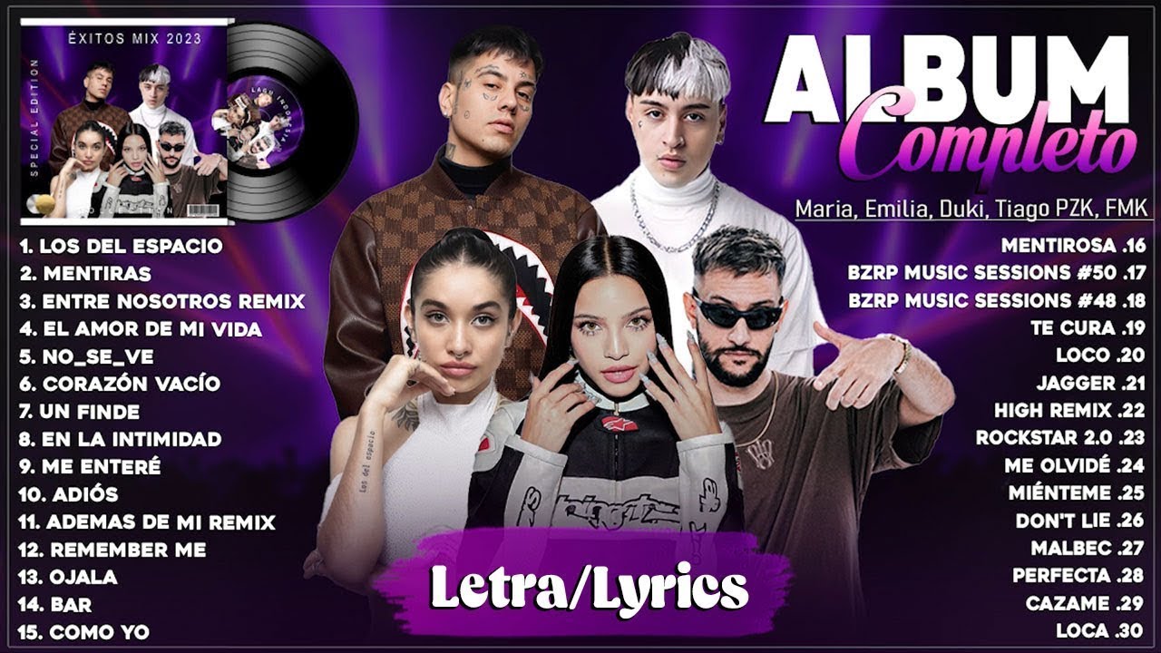 Maria Becerra, Emilia, Tiago PZK, Duki, FMK, Big One Tendencia 2024 - Colleciones Álbum Popular 2024