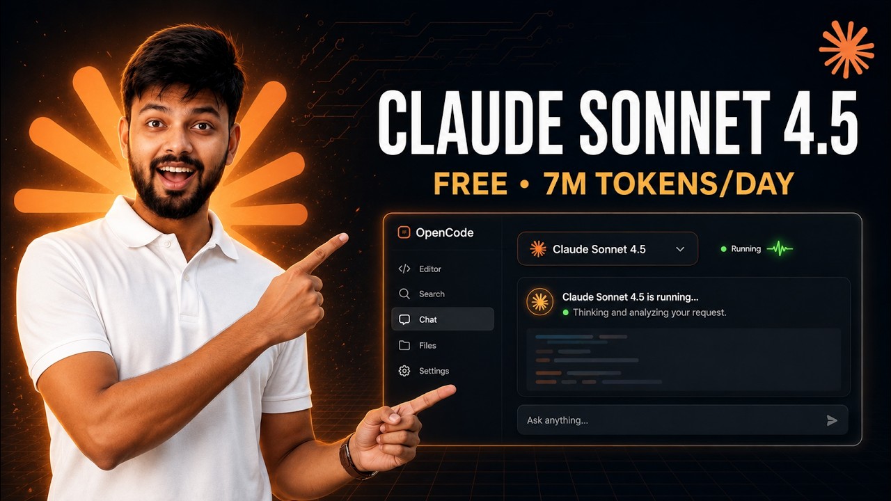 7M FREE Tokens Daily! Claude Sonnet 4.5 in OpenCode Desktop App (Step-by-Step)