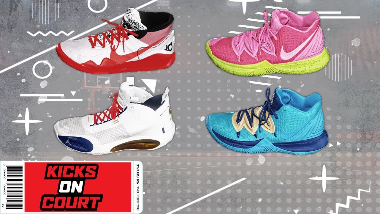 NBA 2K20 - Kicks On Court - Kyrie 5 Orions Belt & Patrick Star, KD 12 Youtube & Jordan XXXIV Zion PE