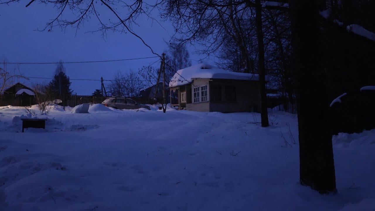 4K Real-Time Cloudy Winter Sunrise (1.5H) | Tula, Russia | Natural Ambience (No Music)