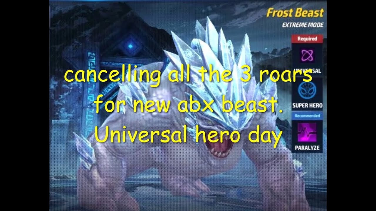 Roar cancelling for the new abx beast, Universal Hero day