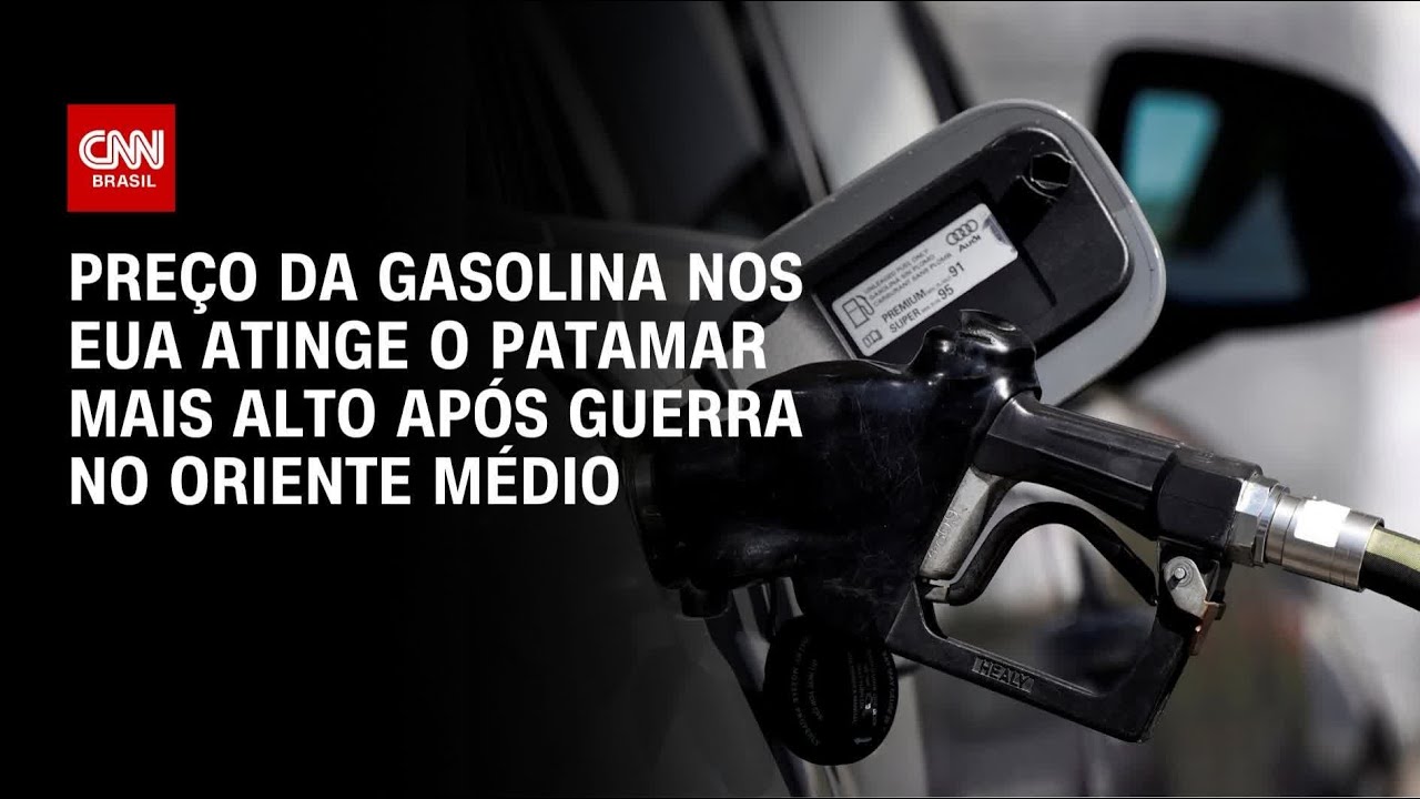 Guerra no Oriente Médio: Preço da gasolina nos EUA atinge o patamar mais alto | BASTIDORES CNN