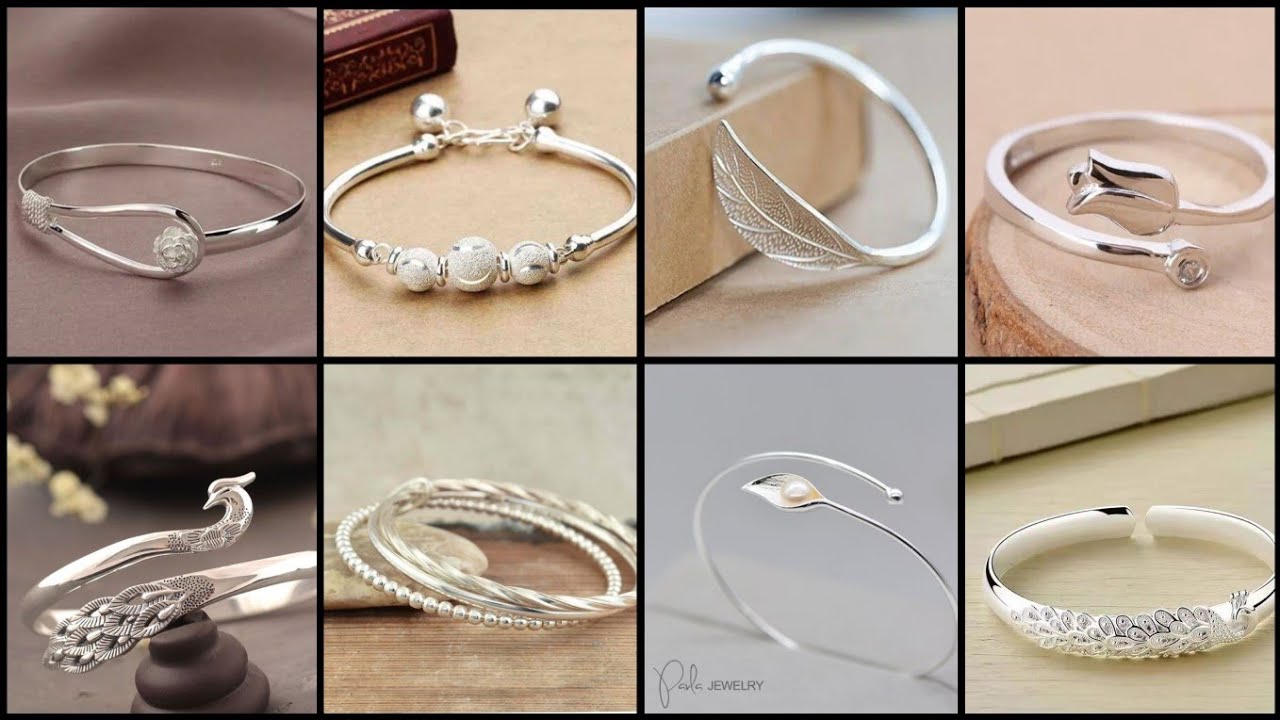 Beautiful Silver Bracelet for Girls | Stylish Silver Kada for Daily Use