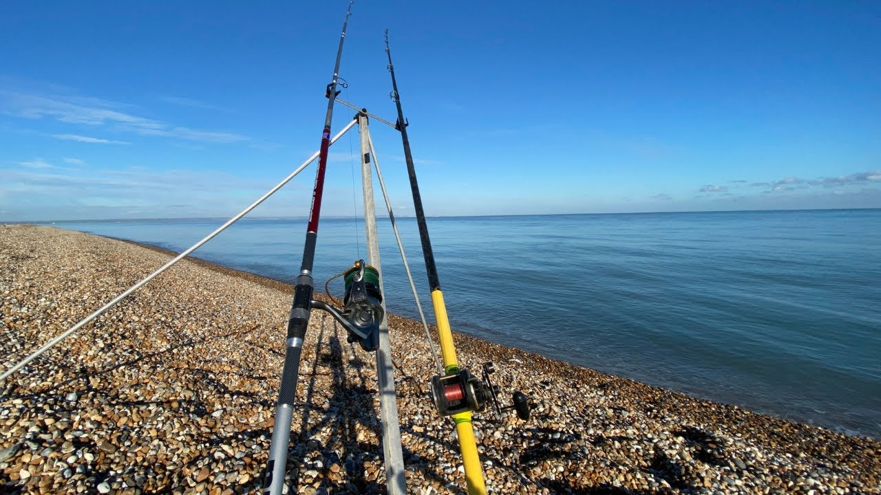fishing one of Englands most famous beaches..