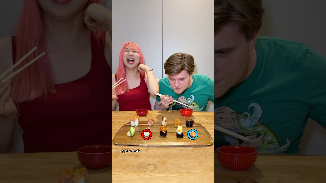 It was SO spicy!! 🥵 🍣 #couplegame #wholesome #challenge #couplechallenge #couple #games #funny