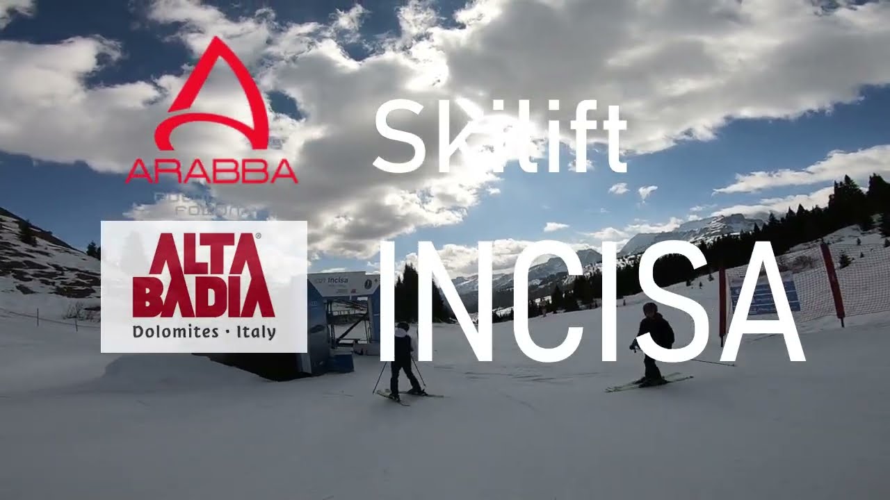 Skilift Incisa: risalita completa fino al Pralongià #arabba #altabadia #dolomitisuperski