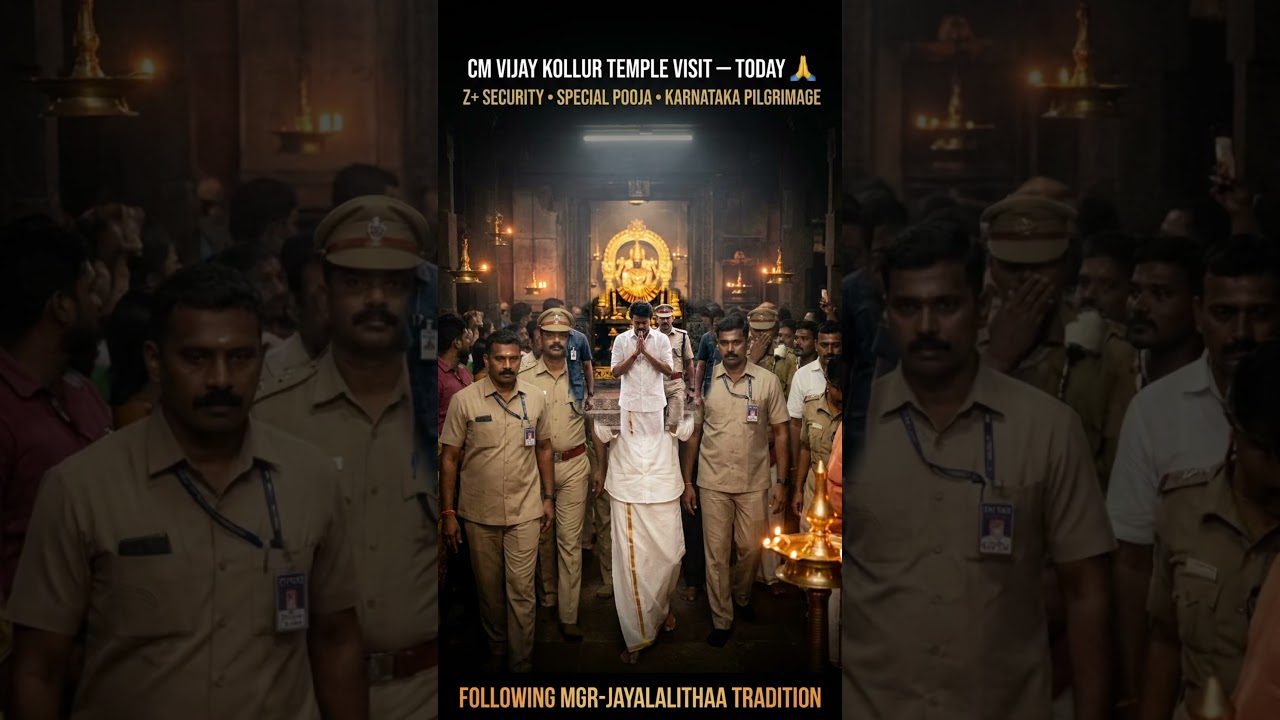 🚨 CM Vijay Karnataka Temple Visit &mdash; TODAY! Z+ Security Lockdown! Following MGR Tradition!