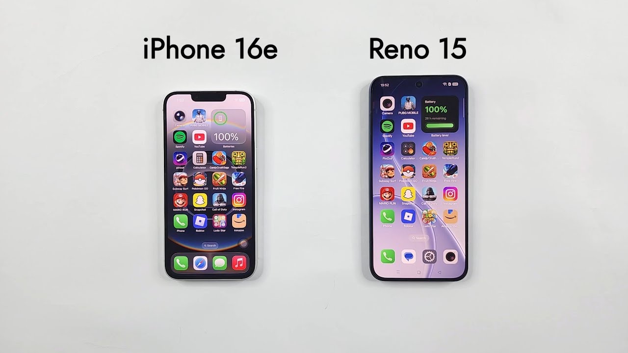 Apple iPhone 16e vs Oppo Reno 15 - SPEED TEST!