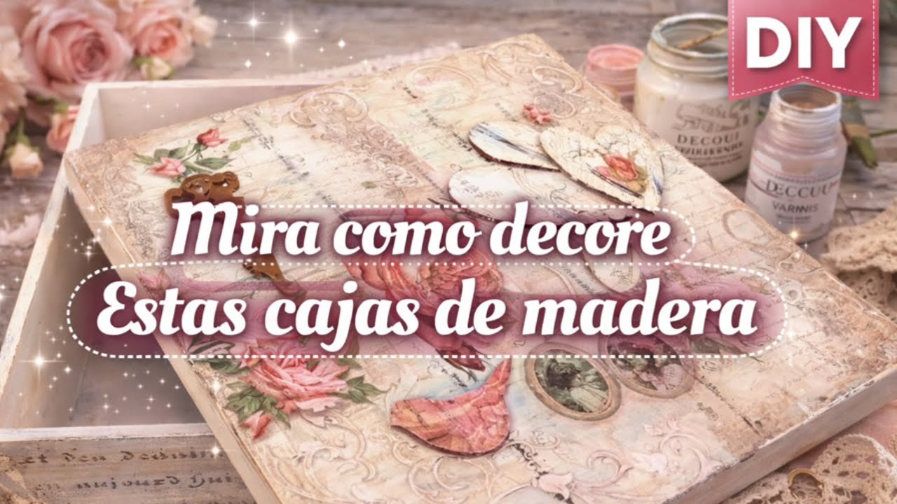 Mira como decore estas cajas de madera