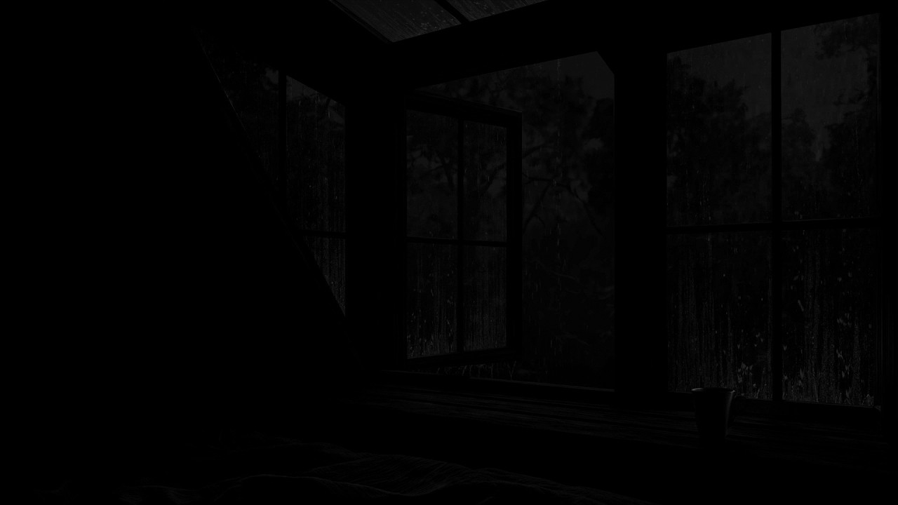 Midnight Rain Outside the Window | Cozy Dark Bedroom for Relaxation