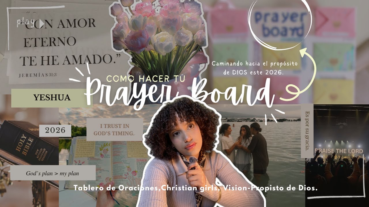 CÓMO HACER UN PRAYER BOARD 2026 paso a paso + tips | Comienza el año con Dios ✝️🤍