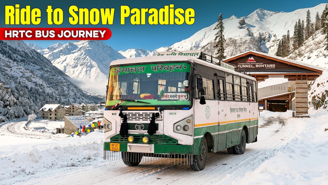 LAHAUL VALLEY in Winter by HRTC Bus | Jispa & Darcha | Himbus