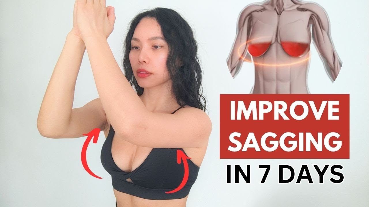 Effective exercises to LIFT SAGGING breasts in 7 days, natural round lifted bust-line