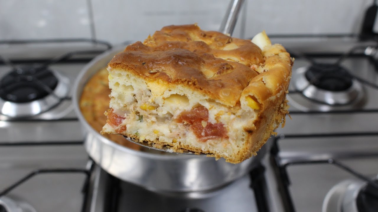 TORTA DE ATUM DE LIQUIDIFICADOR FOFINHA